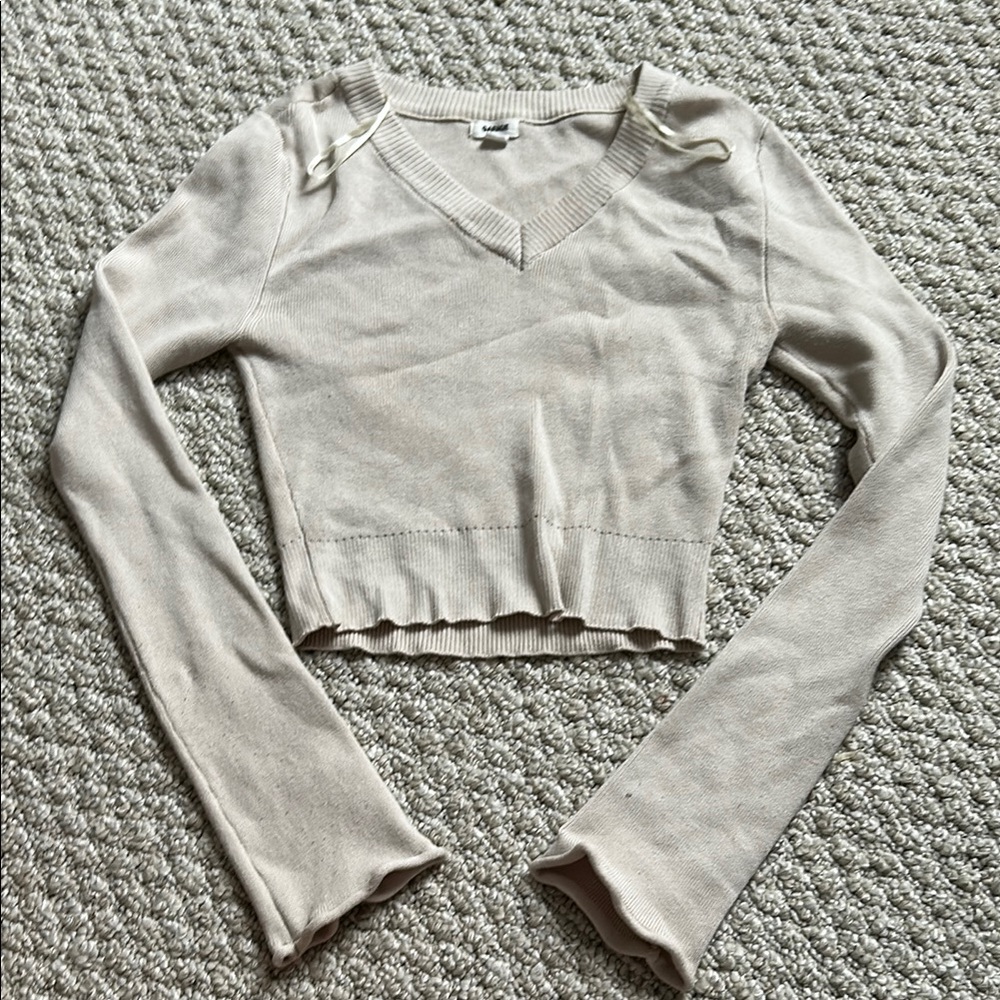 Garage Cream Long Sleeve Top